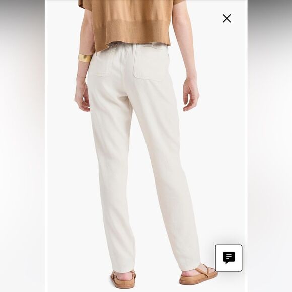 NWT Splendid Perla Drawstring Linen Blend Pants Lightweight Size XL Ash - Picture 3 of 15